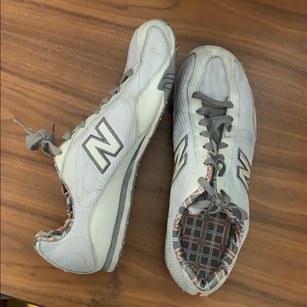 New balance beige running shoes
